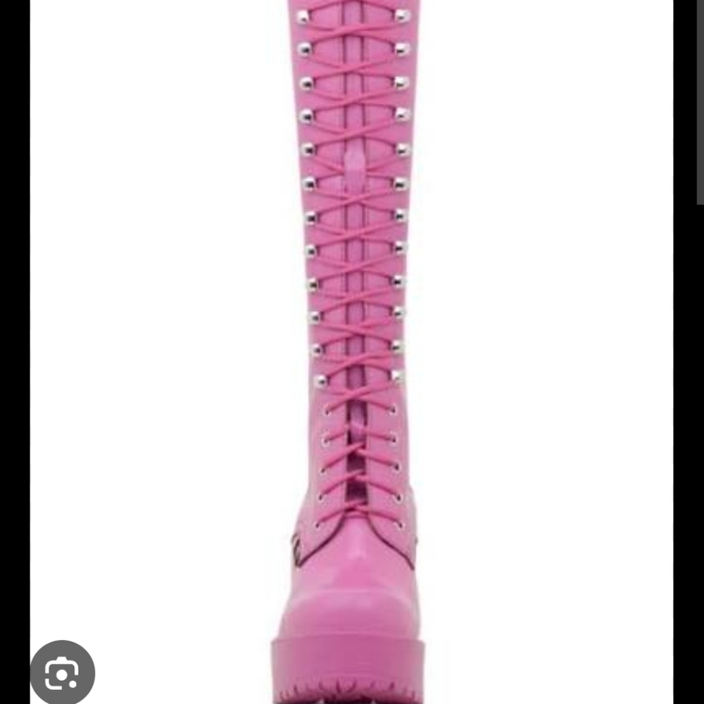 BNWT Roc Austrailia Barbie Pink Lash Lace Up Boots - Picture 4 of 17